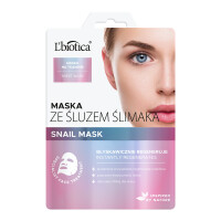 L'BIOTICA Home SPA L'BIOTICA Maska na tkaninie ze śluzem ślimaka - błyskawiczna regeneracja 23 ml