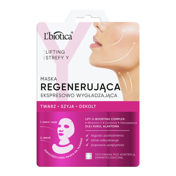 L'BIOTICA Home SPA L'BIOTICA Lifting Strefy Y Regenerująca maska do twarzy ekspresowo wygładzająca 1 szt.
