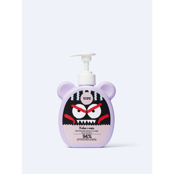 YOPE Naturalne mydło do rąk dla dzieci Kokos i mięta 400ml.