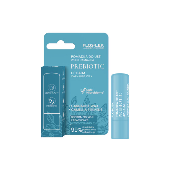 FLOSLEK -PREBIOTIC LIP CARE Prebiotyczna pomadka do ust wosk carnauba 4g