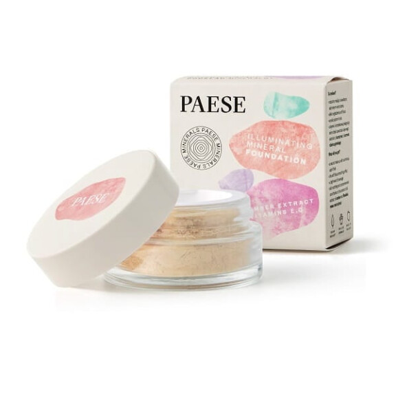 PAESE MINERALS Rozświetlający podkład mineralny 201W Beige 7g 05/2025