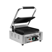 Gastronomiczny kontakt-grill pojedynczy,ryflowany