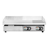 Płyta grillowa gładko-ryflowana, elektryczna | Resto Quality RQEG820-2