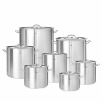 Garnek wysoki z pokrywką Budget Line, poj.71 l, fi.450x(H)450 mm