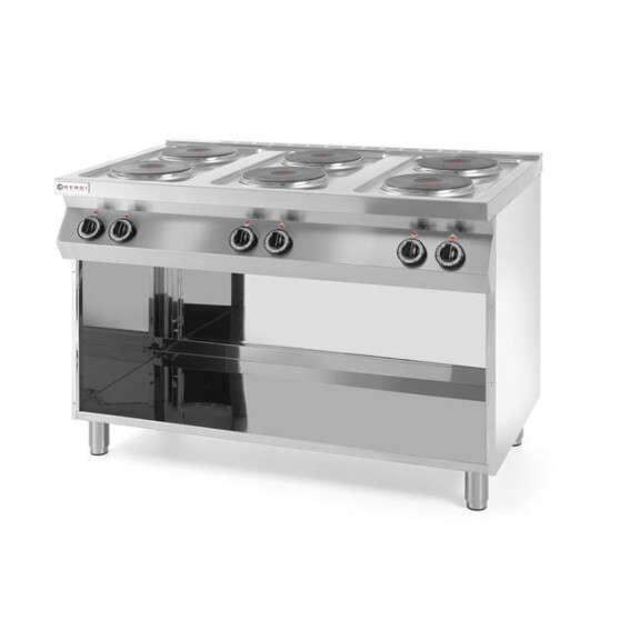 Trzon elektryczny 6-płytowy Kitchen Line na podstawie otwartej