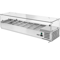 Witryna chłodnicza nadstawna 7x1/3 GN 1600x395x435mm