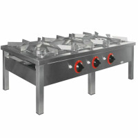 Taboret gazowy 3-palnikowy 1690x600x350 mm- Egaz, TG-319.I
