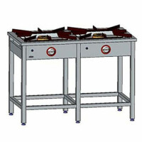Trzon gazowy 2-palnikowy 1145x600x850 mm - Egaz, TG-214.II