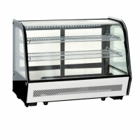 Witryna chłodnicza ekspozycyjna, nastawna czarna, 160 l - PX-RTW-160L
