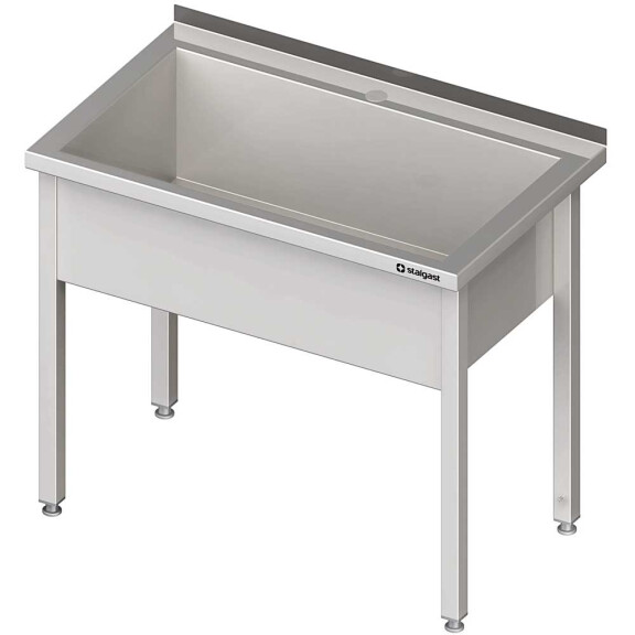 Basen nierdzewny 1-komorowy spawany 800x600x850 mm h=300 mm