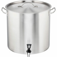 Gastronomiczny garnek wysoki z kranem, stalowy, Ø 400 mm, V 50.3 l