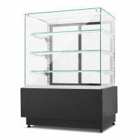 Witryna cukiernicza chłodnicza Dolce Visione Premium 900 | wnętrze ze stali nierdzewnej | 900x690x1300 mm