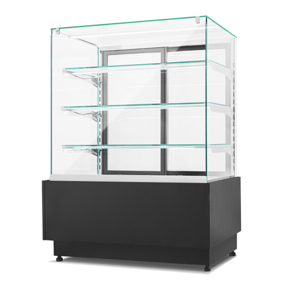 Witryna cukiernicza chłodnicza Dolce Visione Premium 900 | wnętrze ze stali nierdzewnej | 900x690x1300 mm