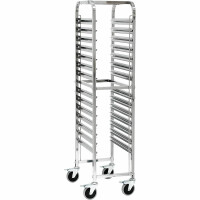 Wózek transportowy ze stali nierdzewnej, 14x GN 2/1