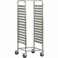 Wózek transportowy ze stali nierdzewnej, 16x 400x600 mm