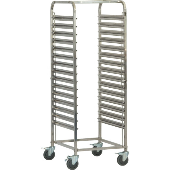 Wózek transportowy ze stali nierdzewnej, 16x 400x600 mm
