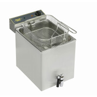 Frytownica profesjonalna nastawna, 1-komorowa z kranem, V 12 l, P 6.4 kW