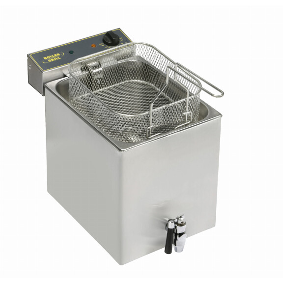 Frytownica profesjonalna nastawna, 1-komorowa z kranem, V 12 l, P 6.4 kW