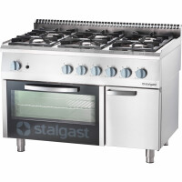 Gastronomiczny trzon gazowy, 6-Palnikowy, 36.5+5 kW, G20