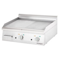 Płyta grillowa gastronomiczna elektryczna, gładko-ryflowana, 8.1 kW