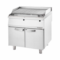 Grill gastronomiczny lawowy gazowy, ruszt V, 13 kW, G20