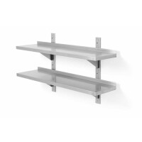 Półka nierdzewna wisząca podwójna - przestawna o wym. 1000x300x(H)600mm