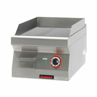 Płyta gastronomiczna grillowa ryflowana chromowana 400mm 4,8kW