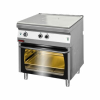 Gastronomiczna płyta grzewcza, Solid Top gazowy chromowany 800 mm z piek. el.