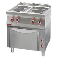 Trzon gastronomiczny elektryczny z piek. elektrycznym 4x2,6kW + 6,5kW (piek.)