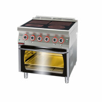 Trzon gastronomiczny elektryczny ceramiczny z piek. elektrycznym 2x4kW + 1x2,1kW + 1x2,0kW + 6,5 kW (piek.)