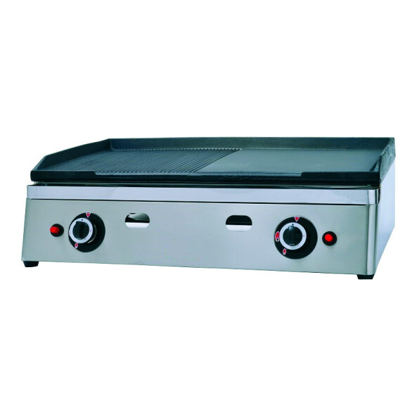 Profesjonalna płyta grillowa gazowa | ryflowano/gładka | 6,4kW | RQG30973