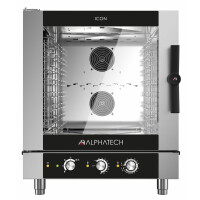 Piec konwekcyjno-parowy ICEM071E | 7x GN 1/1 | 7x 600x400 | Alphatech by Lainox | sterowanie manualne