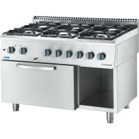 Trzon gastronomiczny gazowy ECO , 6-Palnikowy, P 25.5+6.5 kW, U G20