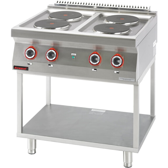 Trzon gastronomiczny elektryczny 4 płyty okrągłe 4x2,6kW na podstawie szkieletowej