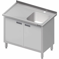Zlew nierdzewny drzwi skrzydłowe 1500x700x850 mm
