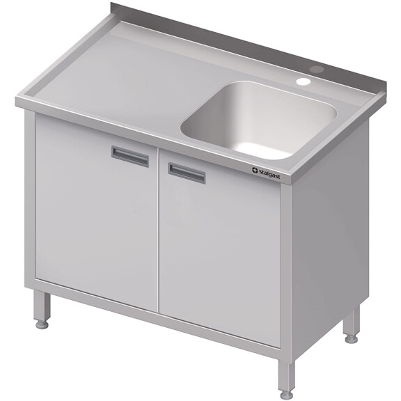 Zlew nierdzewny drzwi skrzydłowe 1500x700x850 mm