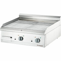 Gastronomiczna płyta grillowa elektryczna, ryflowana, 8.1 kW, chrom