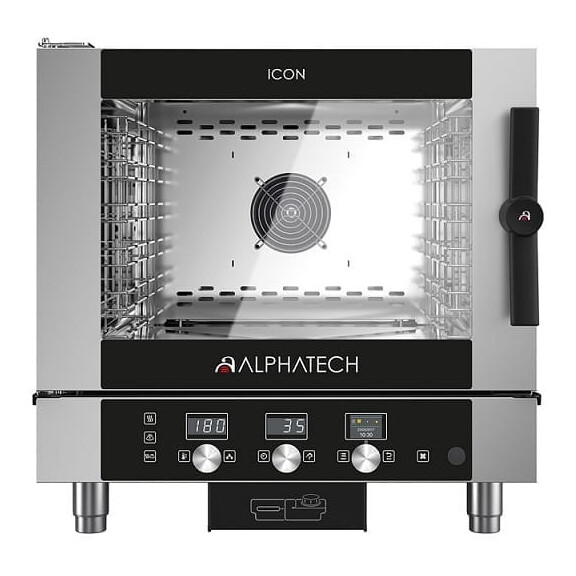 Piec konwekcyjno-parowy ICET051E | automatyczny system myjący | 5x GN 1/1 | 5x 600x400 | Alphatech by Lainox | sterowanie elektroniczne