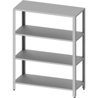 Regał ze stali nierdzewnej, półki pełne 1000×400×1800 skręcany 951884100