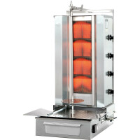 Profesjonalny kebab-gyros, kebab gazowy, F GD 4, P 14 KW, G 20